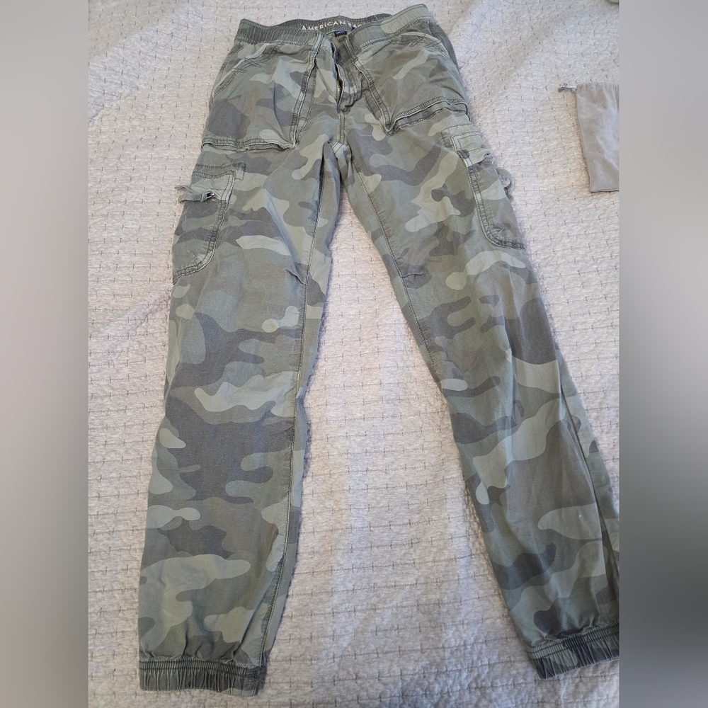 American Eagle Khaki Cargo Pants